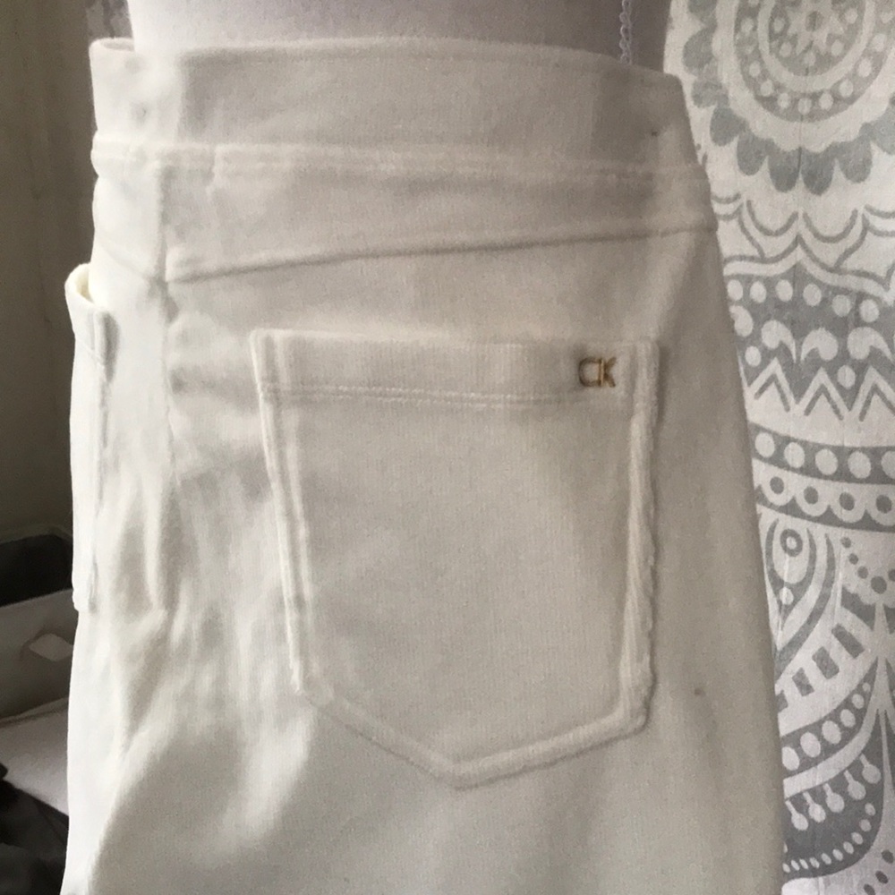 Used CK White corduroy stretch Skinny pants